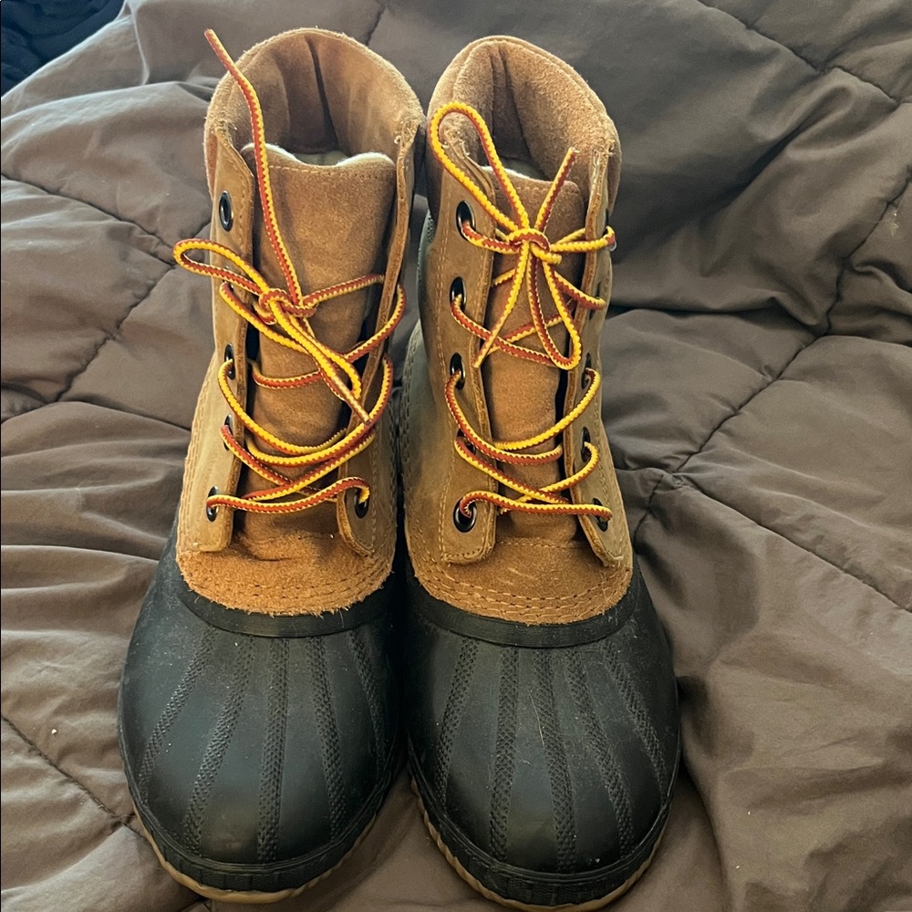 Sorel Brown and Black Winter Boots worn once